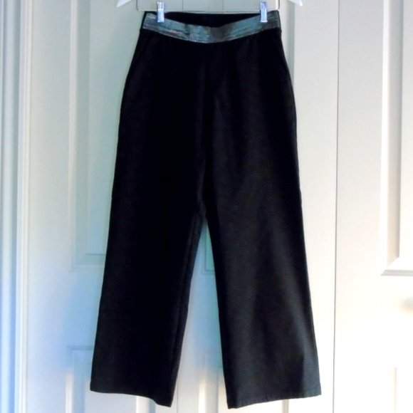 Hue Brown Hound's-tooth Check Wide Legged Pants US Size Small Never Worn - Picture 2 of 10